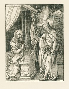 Le Christ apparaissant à sa mère, vers 1510 (gravure sur bois) - Albrecht Dürer or Duerer
