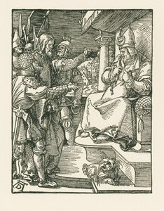 Le Christ devant Caïphe, vers 1508-09 (gravure sur bois) - Albrecht Dürer or Duerer