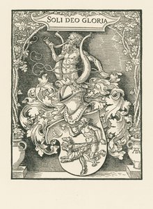 Armoiries de Johann Tscherte, vers 1518 (gravure sur bois) - Albrecht Dürer or Duerer