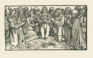 Hommes et femmes en prière - Albrecht Dürer or Duerer