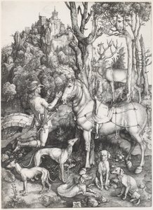 Saint Eustache, vers 1500-1501 (gravure) - Albrecht Dürer