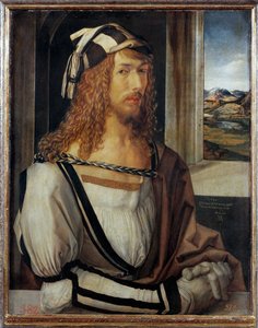 Autoportrait, inscrit " 1498 " (huile sur bois)