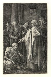 Saint Pierre et Saint Jean guérissent les estropiés à la porte du temple - Albrecht Dürer