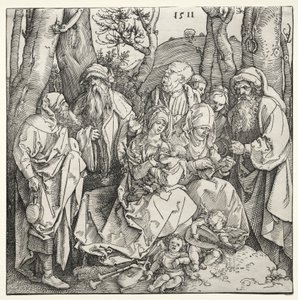 La Sainte Famille avec deux anges musiciens - Albrecht Dürer or Duerer