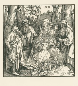 La sainte parenté avec les anges joueurs de luth - Albrecht Dürer or Duerer