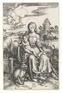 La Vierge au singe, vers 1498 (gravure au burin) - Albrecht Dürer