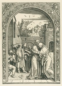 La rencontre de Joachim et Anne au Golden Gate - Albrecht Dürer or Duerer