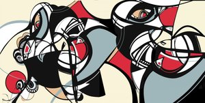 Visages cubistes abstraits - Alejandra Winkhaus