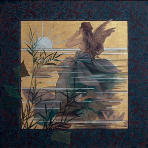 Composition avec nymphe ailée au lever du soleil