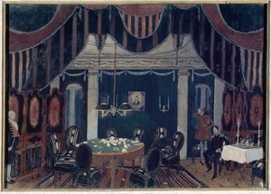 Decor preparatoire pour la piece de theatre La mascarade de Mikhail Lermontov - Aleksandr Jakovlevic Golovin