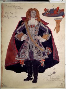 Dessin de costume pour la pièce Dom Juan de Molière