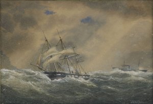 La frégate à vapeur Svetlana, 1878 - Aleksandr Karlovich Beggrov
