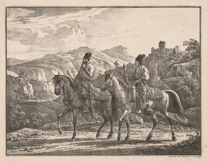 Deux cosaques à cheval - Aleksandr Orlowski