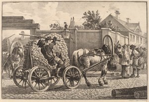 Portier russe transportant du bois sur une charrette - Aleksandr Osipovich Orlovskii