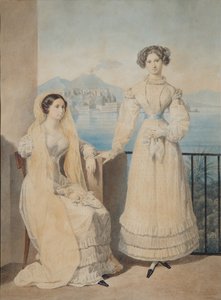 Portrait des sœurs Comtesses Dorothea 1804-1863 et Catherine 1803-1888 von Tiesenhausen, 1825