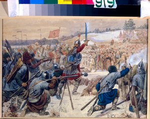 La conquête de la Sibérie par Yermak Timofeyevitch - Aleksei Danilovich Kivshenko