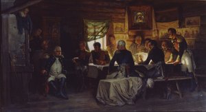 Le conseil militaire dans le village de Fili près de Moscou le 13 septembre 1812 - Aleksei Danilovich Kivshenko