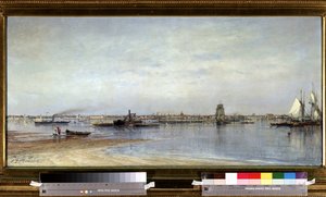 Vue des berges du fleuve Neva à Saint Petersbourg - Aleksei Petrovich Bogolyubov