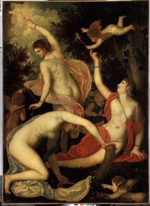 Grâces et Cupidon - Alessandro Varotari
