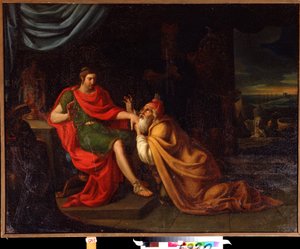 Priam et Achille - Alessandro Varotari