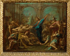 Jésus guérissant les paralytiques - Christ heals the lame ... - Alessandro (style of) Magnasco