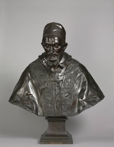 Portrait du Pape Innocent X Pamphili, conçu 1647-1648, fondu 1650-1700 - Alessandro Algardi