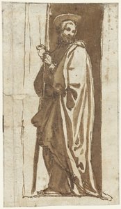 Saint debout dans une niche (Jean-Baptiste?)