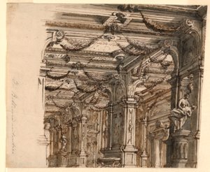 Décor de scène : intérieur du palais