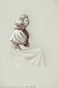 Une jeune femme vivant sous le Premier Empire, début du XIXe siècle. - Alessandro Lonati