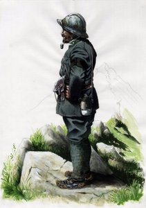 Première Guerre mondiale 1914-1918 : officier chasseur alpin de l