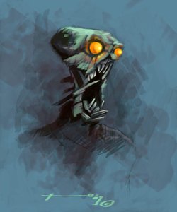 Créature légendaire : Chupacabras, vampire sud-américain Dessin par Alessandro Lonati - Alessandro Lonati