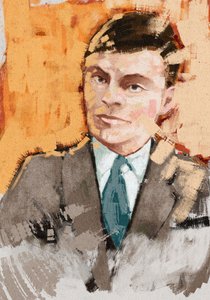 Portrait du mathématicien Alan Turing, 2023 (illustration) - Alessandro Lonati