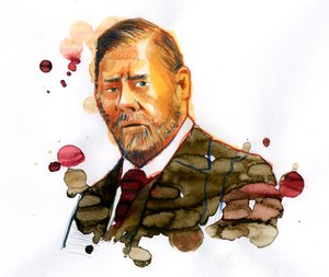Portrait de Bram Stoker (1847-1912), écrivain irlandais auteur de « Dracula » - Alessandro Lonati