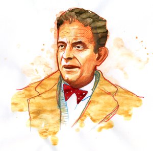Portrait du psychiatre et psychanalyste français Jacques Lacan (1901-1981)