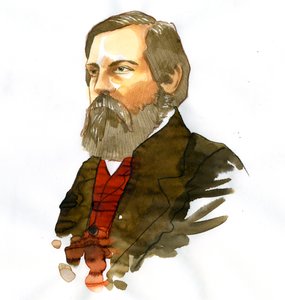 Portrait de Friedrich Engels (1820-1895), théoricien socialiste et homme politique allemand