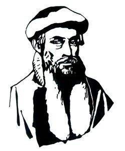 Portrait de Johannes Gutenberg (1400-1468) Illustration par Alessandro Lonati - Alessandro Lonati