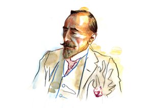Portrait de Joseph Conrad (1857-1924), écrivain britannique vers 1920-1923