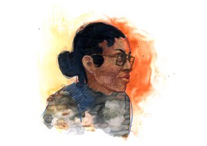 Portrait de Rosa Parks (1913-2005) figure emblématique de la lutte contre la ségrégation raciale aux États-Unis