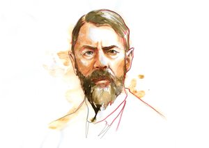 Portrait du sociologue allemand Max Weber (1864 - 1920)