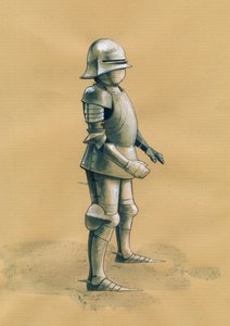 Soldat en armure. Illustration par Alessandro Lonati - Alessandro Lonati