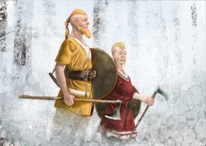 Vikings dans la forêt brumeuse - Alessandro Lonati