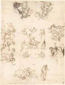 Un plafond compartimenté avec des allégories et des mythes - Alessandro Maganza
