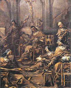 Nonnes filant et brodant, par Alessandro Magnasco, dit Lissandrino - Alessandro Magnasco
