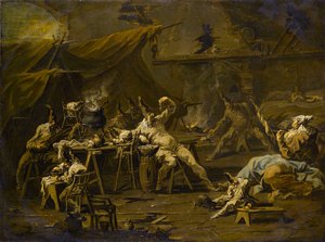 Le Souper de Pulcinella et Colombina, c.1725-1730