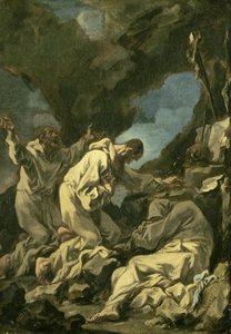Trois moines camaldule en prière extatique - Alessandro Magnasco