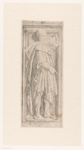 Bas-relief avec prophète debout avec un rouleau - Alessandro Nani