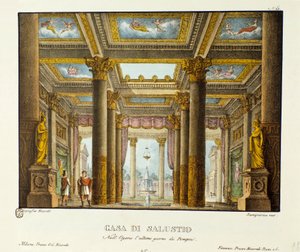 Vue de la Maison de Salustio (Saluste) Scénographie pour la représentation de « L