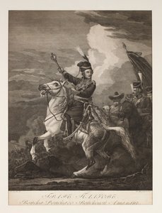 Portrait du Comte Platov (1751-1818) à cheval - after Alexander Orlowski