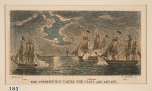La Constitution prenant le Cyane et le Lavant, une série de huit - Alexander Anderson