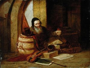 Un violoniste juif au repos, 1871 - Alexander Antonovich Rizzoni